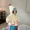 Chaqueta de Algodón para Niña Estilo Otoño/Invierno Suéter Grueso Peludo Abrigo Pequeño de Algodón 2026 Nueva Moda Ropa de Invierno para Niños Top de Lana de Cordero