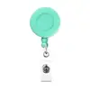 Porta Credencial con Clip de Cocodrilo Retráctil Giratorio de Plástico ABS de Colores, Fácil de Tirar, Alta Elasticidad y Correa Transparente de Cuero