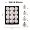 Bolas Navideñas Estilo Retro Transfronterizas de 8 cm, Caja de 12 Piezas de Bolas Decorativas, Decoración de Escena Festiva, Adornos para Árbol de Navidad