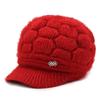 Gorro de invierno para niños al por mayor, además de gorro cálido acolchado de terciopelo, gorro de punto para madres de mediana edad, gorro de abuela a prueba de frío para exteriores.