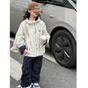 Roupas de Exterior para Meninas Primavera e Outono 2025 Novo Estilo Moderno e Descolado Roupas de Outono para Meninas Mais Velhas Tops com Capuz de Outono