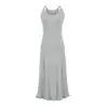 Vestido Regata Canelado de Comprimento Médio Simples e Elegante, Novo Vestido Base de Tricô Slim-Fit para Figuras Baixas