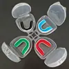 Produtos de Comércio Exterior: Protetores Bucais Bicolores para Adultos e Crianças com Estojo Dental de Novo Estilo, Protetores Bucais Esportivos Bicolores de Eva de Grau Alimentício