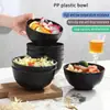 Tazón para Comer de Paja de Trigo Transfronterizo de 15 cm Tazón para Fideos Instantáneos de Dormitorio Tazón de Sopa de Plástico para el Hogar Tazón para Fideos Anticaídas para Jardín de Infancia