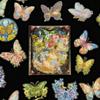 Compra Directa Transfronteriza de 30 Pegatinas Decorativas de Mariposas y Florales de Papel Láser para Diarios, Pegatinas de Material Creativo para Manualidades