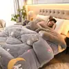 Colcha de Leite Fleece Espesso com Núcleo Integrado Outono e Inverno Quente Colcha de Fleece Floco de Neve Colcha de Primavera e Outono Núcleo de Colcha de Pelúcia Atacado