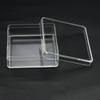 Mini caja cuadrada transparente pequeña de 50 ml de plástico PS con tapa sellada, para guardar joyas, dulces de grado alimenticio, venta al por mayor