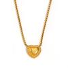 Europa y Estados Unidos mini temperamento personalidad amor collar acero inoxidable chapado oro 18K encaje de cáñamo aretes de oro amor