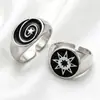 Anillo de Estrella de Cinco Puntas con Goteo de Aceite de Personalidad de Moda Europea y Americana para Mujer, Anillo Exagerado de Dedo Índice de Nicho Hip-Hop, Joyería Unisex Transfronteriza