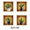 Plantas Verdes Artificiales y Florales Casuales Pinturas en Maceta de PVC Decoración de Embellecimiento para Entrada de Sala de Estar Pegatinas de Pared Autoadhesivas Sin Pegamento