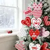 Nueva Tarjeta de Piso de San Valentín de Amazon Árbol Decorativo con Forma de Corazón Rojo Rosa y Blanco Decoración para el Hogar Boda