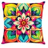 Nueva Flor Geométrica Abstracta Simétrica Impresión Digital Cama Sofá Mesita de Noche Hogar Dormitorio Tatami Almohada Mayoreo
