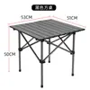 Mesa Dobrável para Exterior para Acampamento, Mesa Tipo Rolinho de Ovo para Piqueniques, Mesa Dobrável Portátil Espessa e Resistente para Viagens de Carro e Churrascos