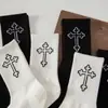 Meias Maternidade Brancas Atacado para Mulheres, Meias de Cano Médio Outono e Inverno, Meias Versáteis da Moda para Estudantes Japoneses e Coreanos, Meias Largas