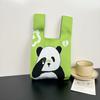 Bolso de Punto Nuevo Panda, Lindo Bolso de Mano Multiestilo Dopamina, Bolso Tote Chaleco de Alta Gama, Versátil