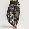 Pantalones Casuales Versátiles de Moda Estilo Nuevo 3D Estampado Digital Europeo y Americano Transfronterizo Pantalones Tailandeses para Mujer de Algodón Puro Estampado Directo Pantalones Largos de Primavera y Verano