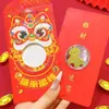 Pegatinas Doradas para Teléfono Móvil Año Nuevo del Caballo, Sobres Rojos tipo Bolsa de León, Carteras Creativas de Dinero de la Suerte Año del Caballo Festival de Primavera, Bolsas de Buena Suerte, Pequeños Regalos