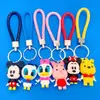 Puesto de Mercado Nocturno 3D PVC Figura de Juguete de Moda Llavero Estilos Mixtos Llavero Colgante de Mochila Cuerda Hecha a Mano Regalo