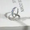 Anillos de Pareja Nomeolvides, Diseño Floral Texturizado Simple y de Alta Gama, Anillos de Flor de Resina Creativos de Moda y Versátiles
