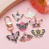 Amazon Transfronterizo Estilo Retro Pastoral Mariposa Colorida Aleación Accesorios Pendientes DIY Colgante para Bolso Colgante Decorativo