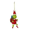 Adorno Navideño del Monstruo Grinch de Pelo Verde Decoración Creativa para Árbol de Navidad Decoración de Festival Navideño de Dibujos Animados Acrílico