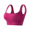 Tamanho grande sem aro reunido roupa interior feminina confortável esportes ioga sutiã à prova de choque sem costura anti-caminhada colete bonito