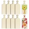 Artesanías de Madera Transfronterizas Decoraciones de Pascua Huevo DIY Embrión Blanco Pieza de Madera para Grafiti Pintada por Niños Colgante Pequeño