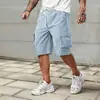 2026 Novo Comércio Exterior Europeu e Americano Transfronteiriço Novo Casual ao Ar Livre Cor Sólida Roupa de Trabalho Shorts de Cinco Pontos Roupa Masculina