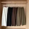 2026 Novo Estilo Coreano Moda Cintura Elástica Cordão Calça Reta para Mulheres, Solta e Emagrecedora Versátil Calça Longa