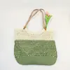 Bolso de mano tejido a mano artístico calado de nicho transfronterizo, bolso de hombro versátil, bolso de playa de gran capacidad para vacaciones junto al mar