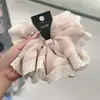 Goma para el pelo fruncida con encaje suave estilo francés para mujer, diseño único, dulce y adecuada para el accesorio de pelo de uso diario