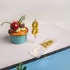 Velas de Número Douradas Bolo de Aniversário Adulto Longevidade Casamento Primeiro Aniversário das Crianças Decoração de Bolo de Sobremesa Plugin Transfronteiriço