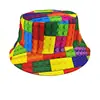 Sombrero de Pescador Estampado Transfronterizo, Reversible, Unisex, Sombrero Versátil con Protección Solar para Actividades al Aire Libre, Sombrero de Cubo Retro con Graffiti