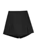 Saia preta em formato A para irmã gordinha 2024 outono nova plus size feminina cintura alta slim Joker shorts saia calça