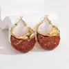 Pendientes Personalizados Creativos Estilo Ins Retro Bolso Moda Europea y Americana Lujo Accesible Pendientes de Gama Alta No Descolorables para Mujer