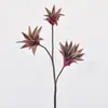Planta Artificial de Bambú Lirio de 3 Ramas para Decoración de Hogar Nórdico y Paisajismo de Oficina, Planta Verde Artificial de un Solo Tallo Bambú Lirio