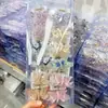Novo Presilha de Cabelo Grande Estilo Sereia Cor Degradê Moda Estrangeira para Penteados Updo na Parte de Trás da Cabeça, Presilha de Tubarão em Acetato de Imitação