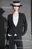 Cardigan Elegante Estilo Old Money em Camadas Retrô com Decote em V Profundo Moda Versátil de Lã Tricotada de Botão Único Solto Novo