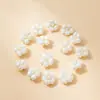 Flor fluorescente tridimensional DIY flor hecha a mano con zapatos de niño, sombreros, pasadores, diademas, accesorios decorativos, perla fluorescente cinco