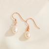 Aretes colgantes de plata esterlina 925 estilo coreano con perlas, para mujer, combinan con todo, aretes de alta calidad, aretes elegantes de moda, joyería para la oreja ins