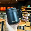 Taza térmica de acero inoxidable 304 creativa para hombres y mujeres, taza de té con asa, taza para beber de oficina, taza de café