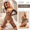 Transfronterizo Sexy Uniforme Caliente Coqueto talla extra Sexy Ropa Interior Puro Deseo Ajustado Perspectiva bodysuit Malla Brillo