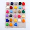 En stock color gorro de lana tejido bola de felpa joyería diy mini sombrero coreano juguetes navideños para niños