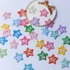 Grampo de cabelo de estrela de cinco pontas com gota de óleo cor de doce Clipe BB fofo coreano para meninas franja doce que combina com tudo