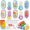 Paquete de Materiales para Crochet de Lana Set Muñeca de Peluche de Tejido Muñeca Tejida Muñeca de Ganchillo Tejido DIY