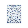 Pegatinas para Uñas de Arena Líquida Plateada Mariposa Retro de Moda Pegatinas Decorativas de Mariposa Adhesivas de Lujo de Alta Gama