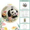 Kit de Bordado de Panda Gigante Perezoso y Acostado Decoración de Sala de Estar Ins Nórdica Transfronteriza Arte de Pared Hecho a Mano DIY Fabricante Venta al por Mayor