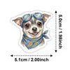 50 pegatinas nuevas de perros transfronterizos, lindas pegatinas de graffiti impermeables para decoración de vida de cachorros con pañuelo, materiales para decoración de computadora