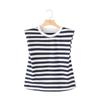 Ropa Nueva de Verano 2024 para Mujer Transfronteriza Estilo Europeo y Americano Cuello Redondo Todo Fósforo Sin Mangas Camiseta Superior con Hombro Acolchado para Mujer M86609