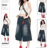 Pantalones vaqueros únicos de corte ajustado, que cubren la cadera, lavados y desgastados, que favorecen la figura, para usar como prenda exterior, pantalones cropped holgados de cintura alta, cómodos, versátiles y de nicho